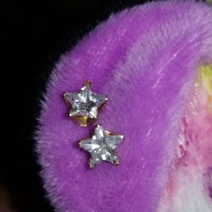 10K gold cubic zirconium earrings